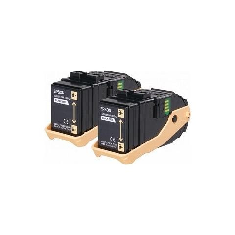 C13S050609 Toner Originale Nero per Epson AcuLaser C9300D Serie Capacità 6500 Pagine Confezione 2 pezzi - Foto 1