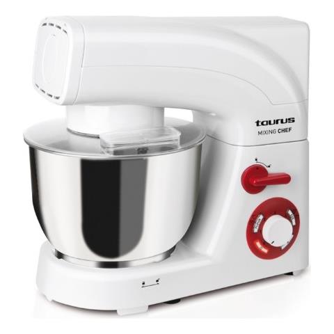 Mixing Chef Robot da Cucina S0400886 con Capacità 5.5 Litri 6 Velocità e Turbo Potenza 1200 W Colore Bianco / Inox - Foto 1