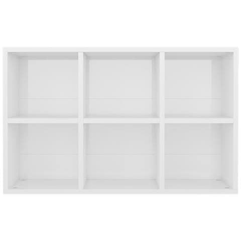 Libreria /Credenza Bianco Lucido 66x30x98 cm Legno Multistrato - Foto 10