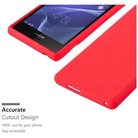 Custodia Compatibile Con Sony Xperia M2 / M2 Aqua In Frost Rosso - Coperchio Protettivo In Silicone Tpu Flessibile - Foto 7
