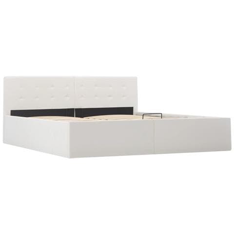 Giroletto Con Contenitore Idraulico Bianco Similpelle 160x200 Cm - Foto 2