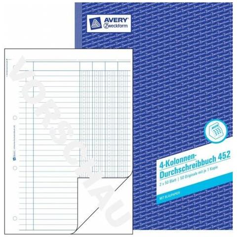 Zweckform Formularbuch ""4 Kolonnen-durchschreibbuch - Fr Den Markt: D - L - A (452)  - Foto 1