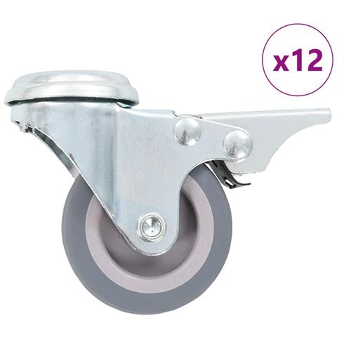 Ruote Girevoli con Foro per Bullone 12 pz 50 mm - Foto 1