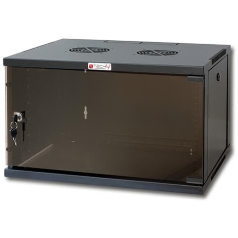 Armadio Rack 19" a Muro 9U prof. 600 Nero Assemblato I-CASE ER-1009B60 - Foto 1