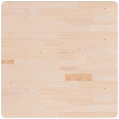 Piano Tavolo Quadrato 90x90x4 Cm Massello Rovere Non Trattato - Foto 2
