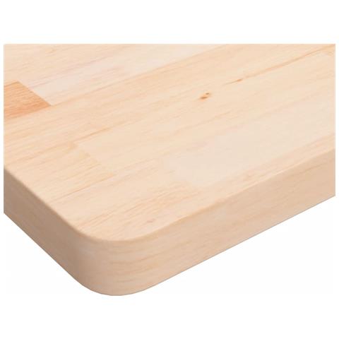 Piano Tavolo Quadrato 90x90x4 Cm Massello Rovere Non Trattato - Foto 4