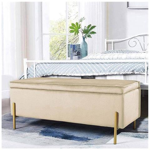 BAKAJI Cassapanca Pouf Contenitore Panca Sgabello Poggiapiedi In