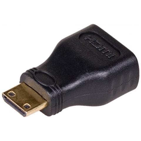 AK-AD-04 adattatore per inversione del genere dei cavi HDMI Type A (Standard) HDMI Type C (Mini) Nero, Oro - Foto 1