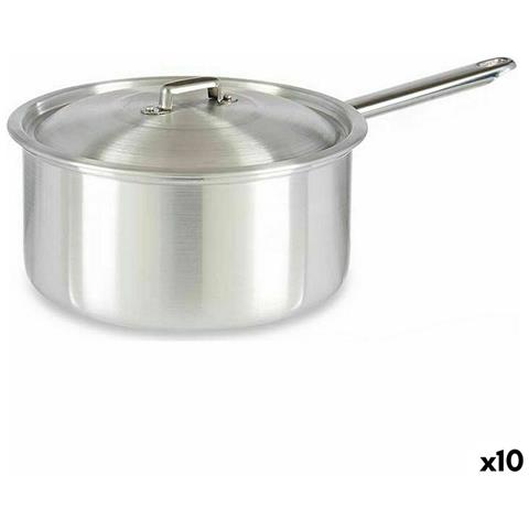 Casseruola Con Coperchio Argentato Alluminio 4 L 24,5 X 12 X 41 Cm (10 Unità) - Foto 1