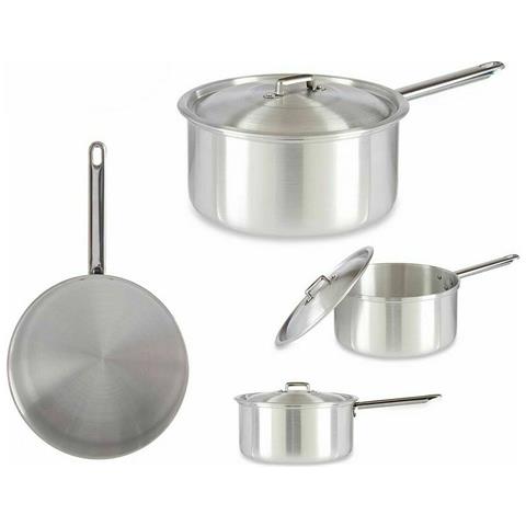 Casseruola Con Coperchio Argentato Alluminio 4 L 24,5 X 12 X 41 Cm (10 Unità) - Foto 3