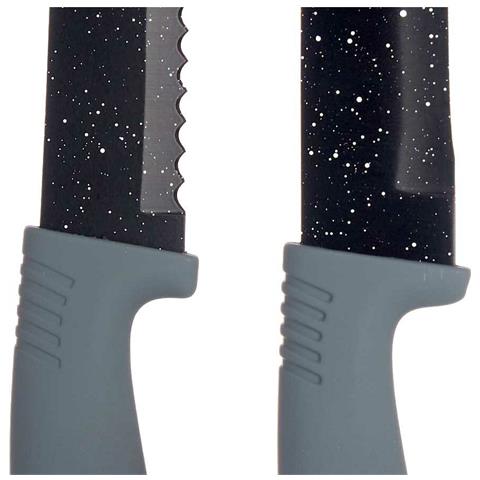 Set Di Coltelli Nero Acciaio Inossidabile Polipropilene (6 Unità) 6 Pezzi - Foto 2