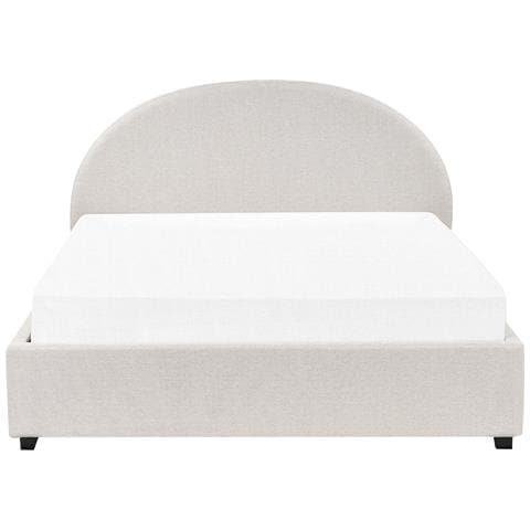 Letto Matrimoniale Contenitore Tessuto Beige Chiaro 160 X 200 Cm Vaucluse - Foto 2