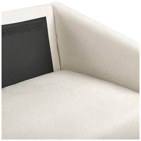 Divano 2 Posti Maura Tessuto Beige Chiaro - Foto 8
