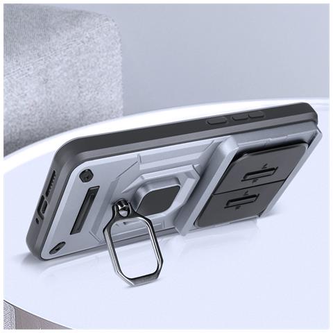 Cover Per Xiaomi 14 Ultra Anello Supporto Coprifotocamera Scorrevole - Foto 5