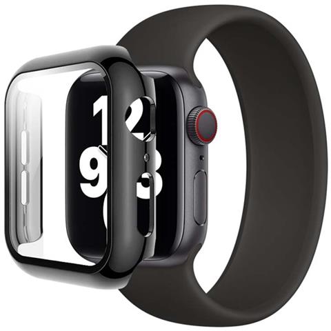 Cover Per Apple Watch 38mm Protezione Completa Con Vetro Temperato, Nero Transparente - Foto 2