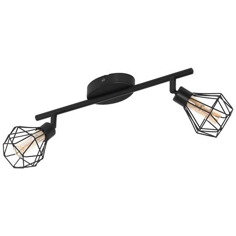 Spot Moderno Zapata 1 In Acciaio Nero 2 Luci G9 3w Ip20 - Foto 1