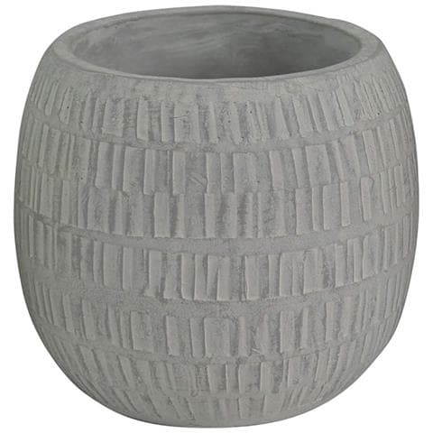 Vaso Tondo Piccolo Da Giardino In Fibra Di Argilla Glicine - Foto 1