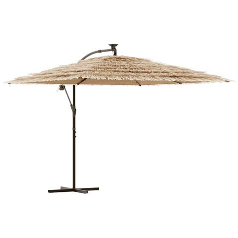 Ombrellone Giardino Led E Palo In Acciaio Marrone 290x290x238cm - Foto 2
