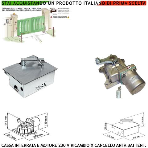 Kit Under Motore 230 V Completo Di Cassa Interrata Autoportante Può Sostenere Anta Cancello Fino A 5 Q.li In Acciaio Z - Foto 1