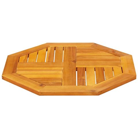 Piano Per Tavolo 60x60x2 Cm Ottagonale Legno Massello Di Acacia - Foto 3