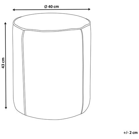 Pouf Sedona Lino Sintetico Beige - Foto 6