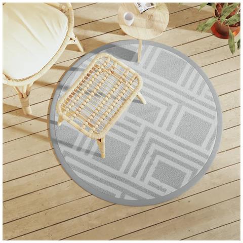 Tappeto Da Esterno Grigio 120 Cm In Pp - Foto 1