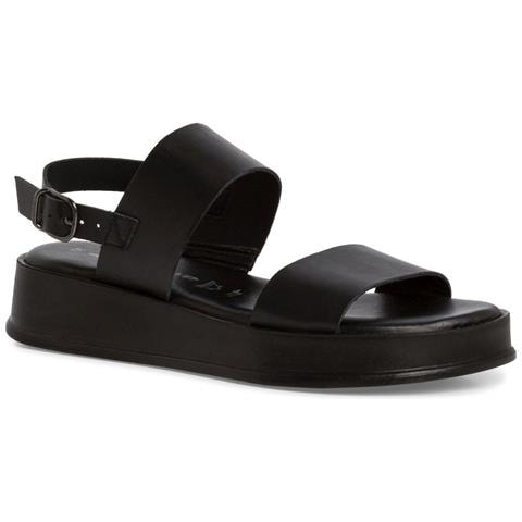 Black Casual Open Sandals Sandali Pelle Scarpe Donna Nero Eu 41, 1-28238-42 001 - Foto 1