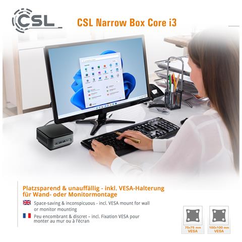Mini Pc Narrow Box Intel Core i3 N305 Hexa Core 3.8 GHz Ram 32GB SSD 1024 GB 4xUSB 3.1 Windows 11 - Foto 8