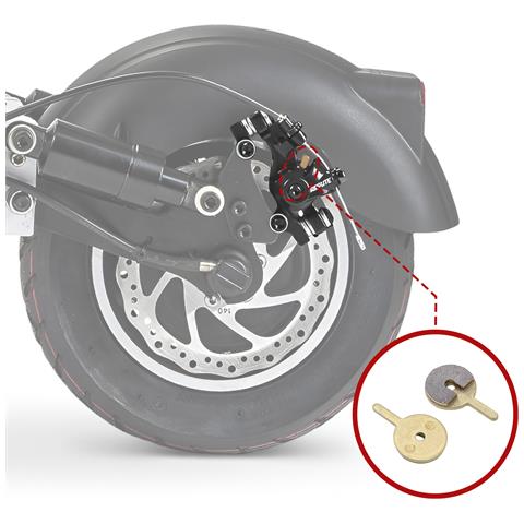 Pastiglie Dei Freni Metallizzato Per Gli Scooter Dualtron / Speedway - Foto 4