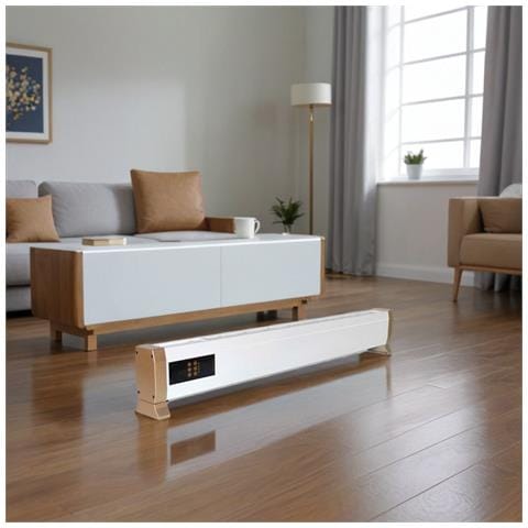 Termoconvettore Elettrico 1800w Ultra Sottile Con Telecomando Alacant 1800w Installazione A Pavimento Struttura In Metallo Bianco Riscaldamento Silenzioso A Convezione Naturale - Foto 1