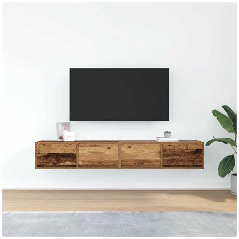 Mobili Porta TV 2 pz Legno Antico 80x31x25,5 cm in Truciolato - Foto 9