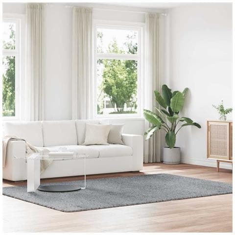 Tappeto Shaggy a Pelo Lungo NAVARRA Grigio Chiaro 200x290 cm - Foto 1