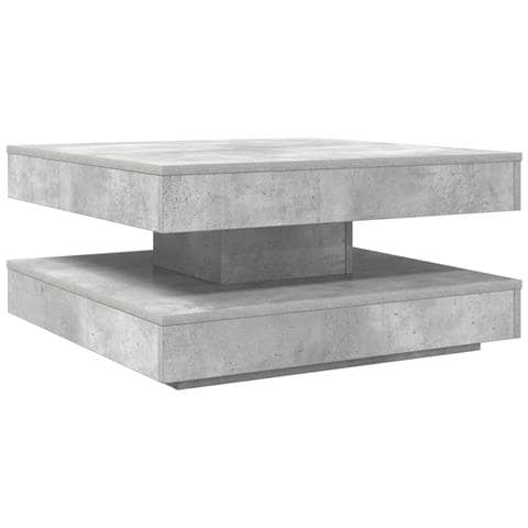 Tavolino Da Caffè Girevole A 360 Gradi Grigio 70x70x34,5 Cm - Foto 2