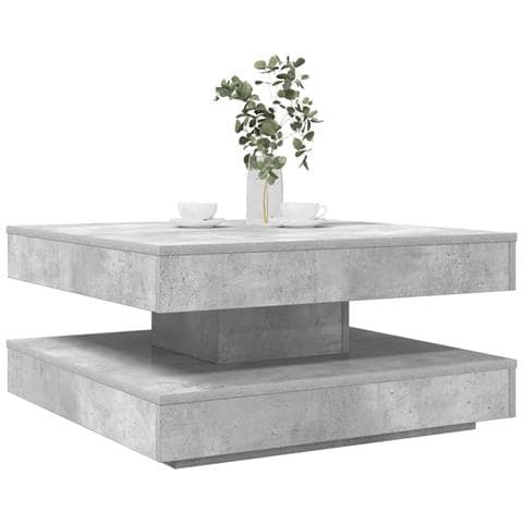 Tavolino Da Caffè Girevole A 360 Gradi Grigio 70x70x34,5 Cm - Foto 1