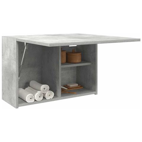 Armadietto Da Bagno Grigio Cemento 60x25x40 Cm In Truciolato - Foto 1