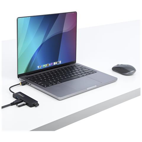 Hub USB-C a 4 porte, 5 Gbps, alimentato via bus, mini hub USB da viaggio /portatile, splitter USB 3.0 multiporta, protezione da sovracorrente (OCP) - Foto 2