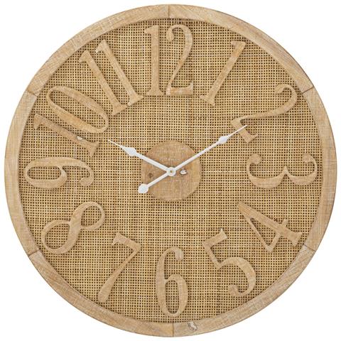 Orologio Da Parete Mf233 - Marrone - Rattan - 60x4,5x60 Cm - Foto 1