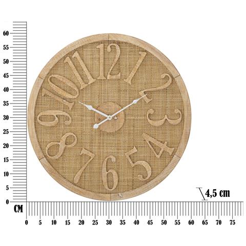 Orologio Da Parete Mf233 - Marrone - Rattan - 60x4,5x60 Cm - Foto 6
