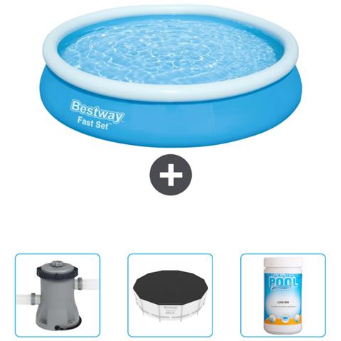 Piscina Fuori Terra - In Giro - 366x76 Cm - Blu - Include Accessori Coordinati Cb39 - Foto 1