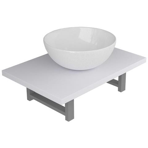 Set Mobili Da Bagno 2 Pz Ceramica Bianco - Foto 1