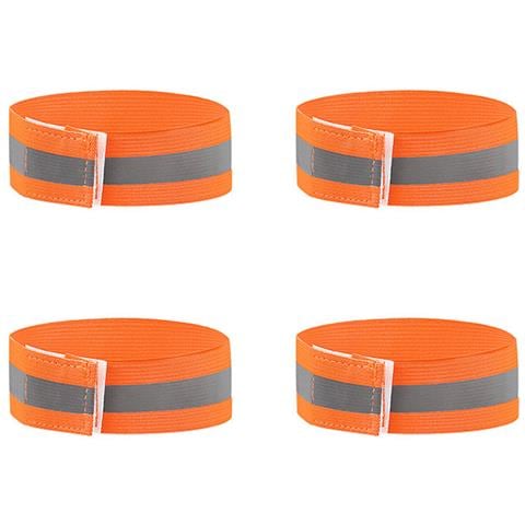 Braccialetti Riflettenti - Visibilità Migliorata Per La Sicurezza Notturna (confezione Da 4) Orange - Foto 1