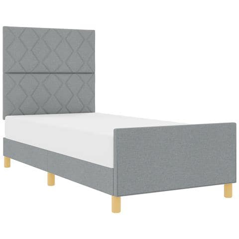 Rete letto  Grigio chiaro 90x200 cm Tessuto - Foto 1