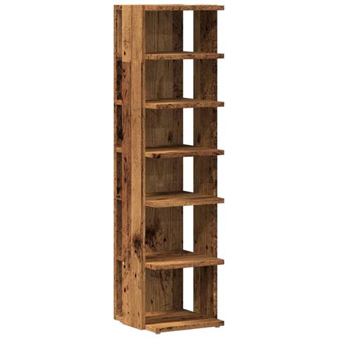 Scarpiera Legno Antico 28x27x102 cm in Legno Multistrato - Foto 1