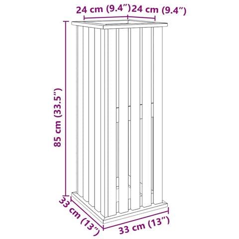 Fioriera Marrone 33 x 33 x 85 cm Legno di pino impregnato - Foto 9