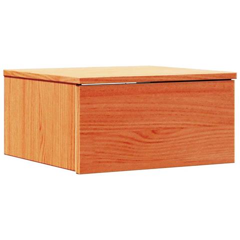 Comodino Cera marrone 37 x 35 x 18.5 cm Legno di pino massello - Foto 1