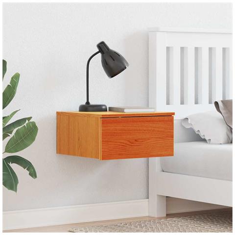 Comodino Cera marrone 37 x 35 x 18.5 cm Legno di pino massello - Foto 2