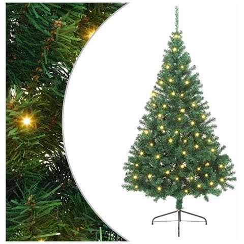 Albero di Natale artificiale preilluminato Verde 240 cm PVC - Foto 1
