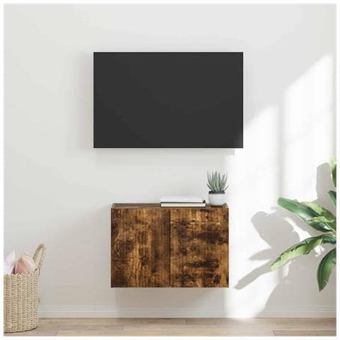 Mobile TV da parete Rovere fumé 59,5 x 31 x 40 cm - Foto 2