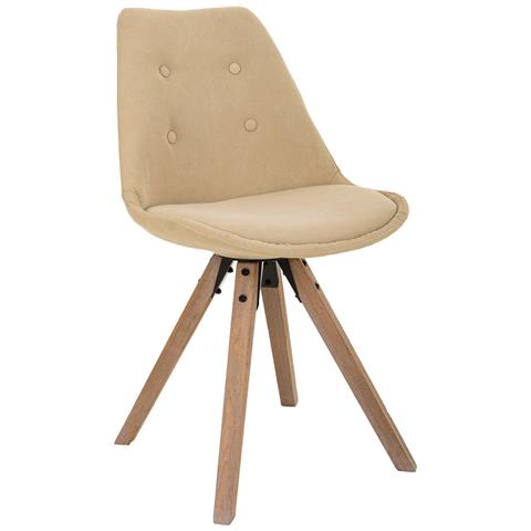 Sedia In Legno Color Panna 48x44x47/84h - Foto 1