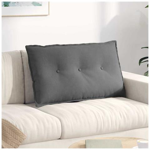 Cuscino per Schiena Grigio scuro 80 x 50 cm - Foto 2